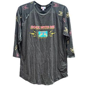 NWT L Randy baseball t, LuLaRoe 90’s Tape, Vintage Tape